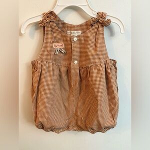 Catimini summer romper plaid โJe mโsuis fait tout pโtitโ 6 months